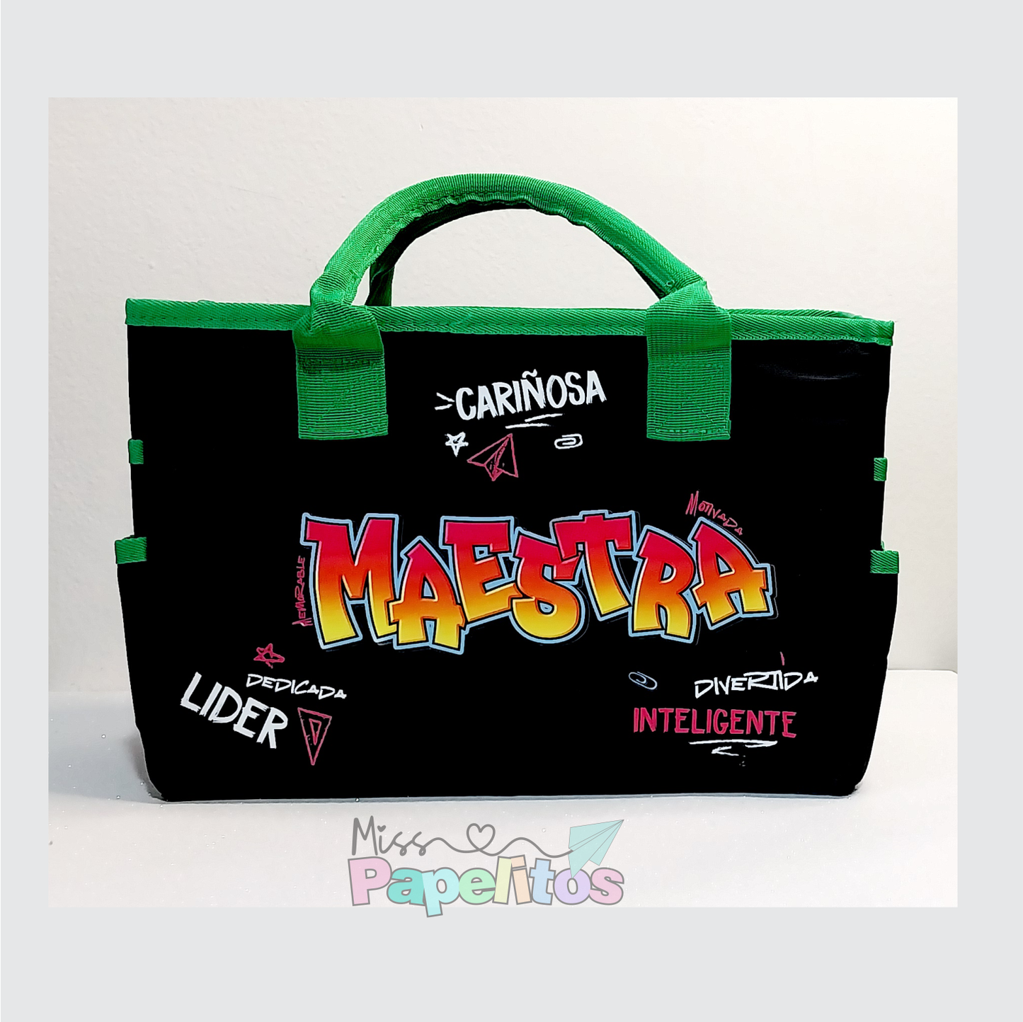 Organizador Maestra Negro-verde