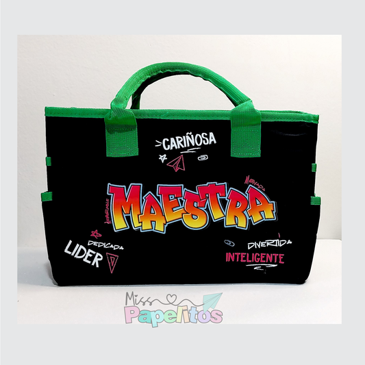 Organizador Maestra Negro-verde
